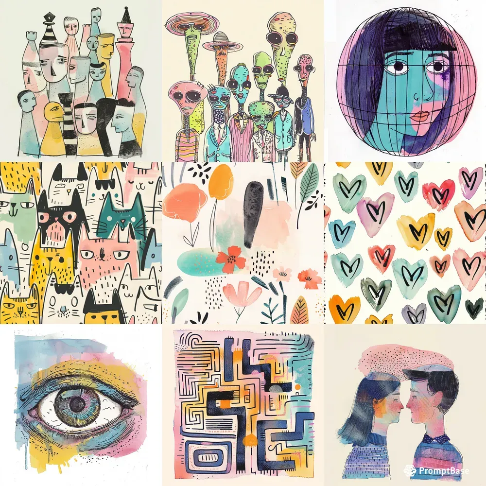 Funky Doodles And Patterns