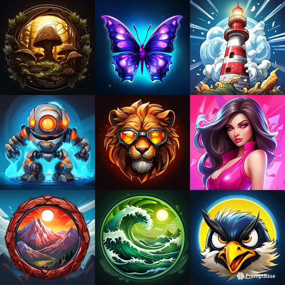Cartoonish Game Icons