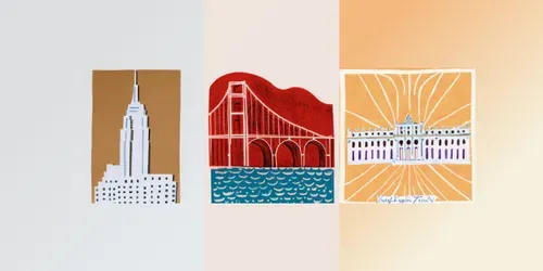 Minimalist Place Prints generated by dalle