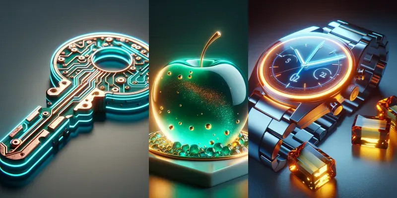 Glowing Translucent Molten Objects Art generated by undefined