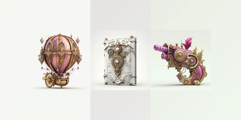 Steampunk Realistic Cliparts generated by undefined