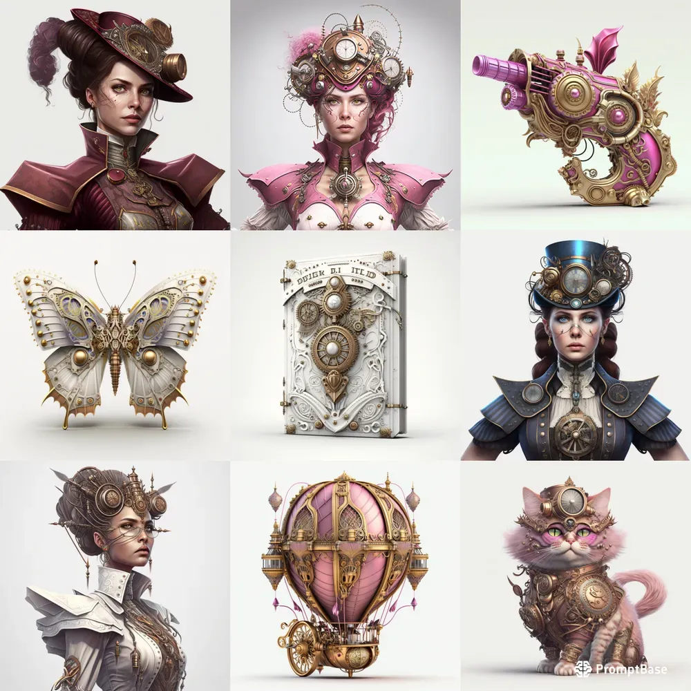 Steampunk Realistic Cliparts