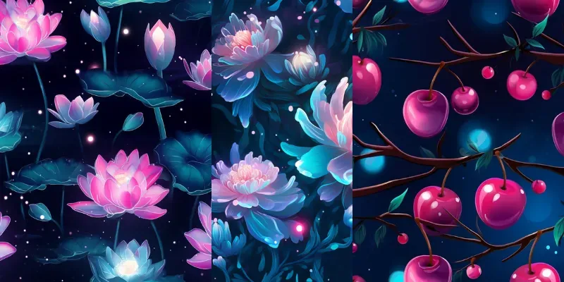 Neon Fantastical Pattern Magicals generated by undefined