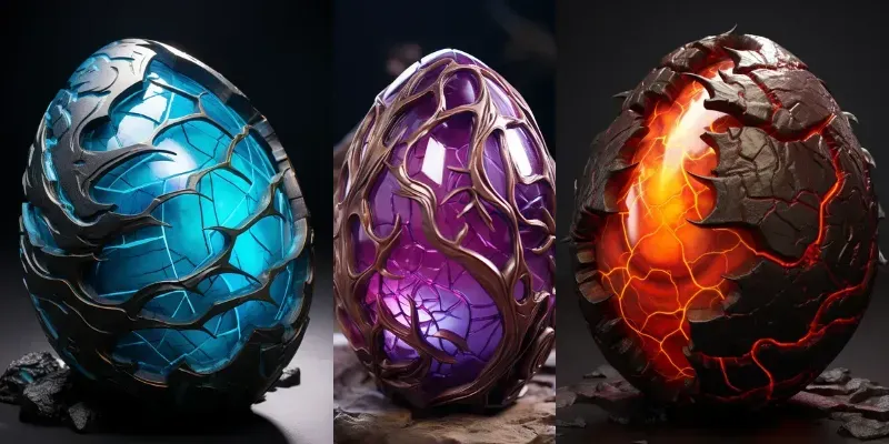 Dragon Eggs Zbrush And Maya Renders generated by undefined