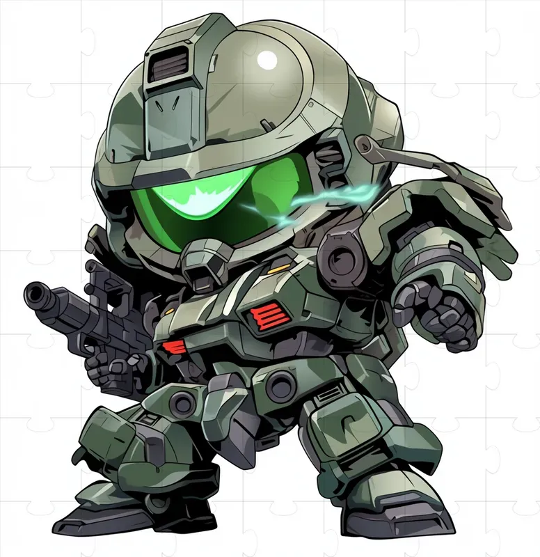 Chibi Mecha Cartoon Style
