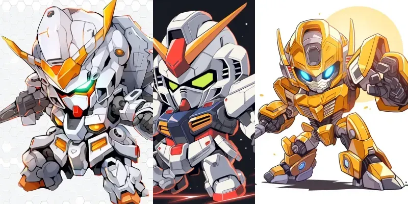 Chibi Mecha Cartoon Style generated by undefined