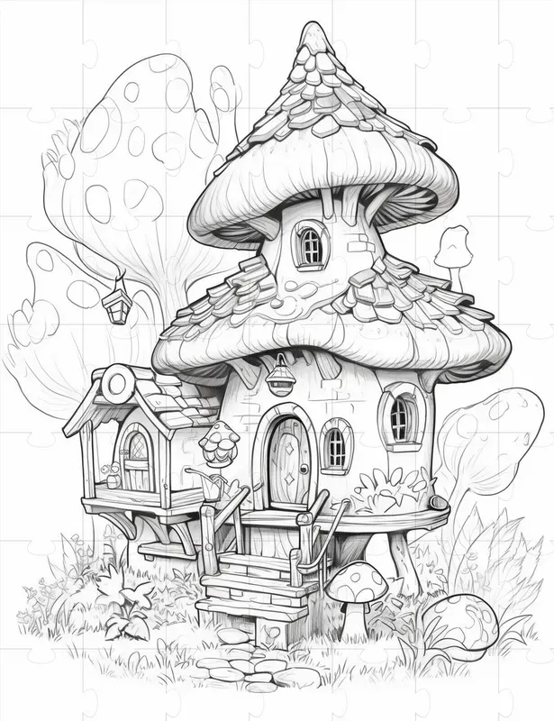 Coloring Book Pages Fantasy Landscapes