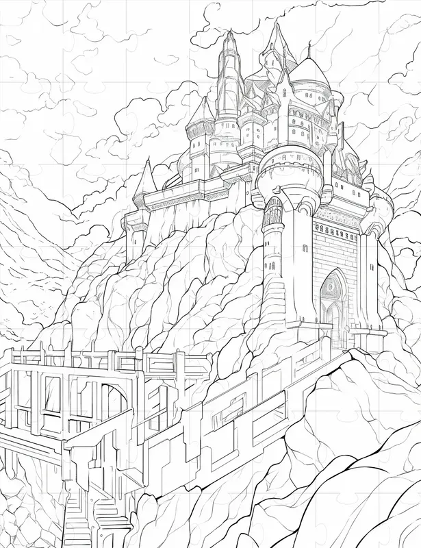 Coloring Book Pages Fantasy Landscapes