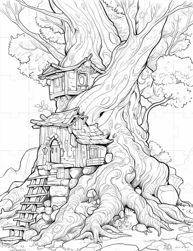 Coloring Book Pages Fantasy Landscapes