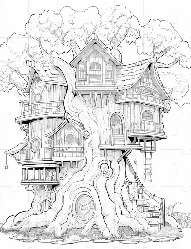 Coloring Book Pages Fantasy Landscapes