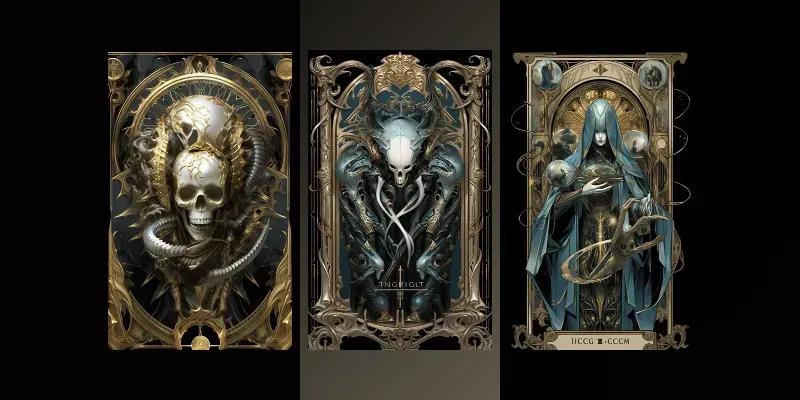 Tarot Cards Hr Giger Edition Style generated by undefined