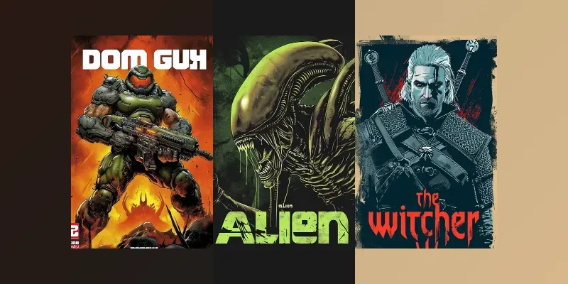 Gritty Horror Comics Posters generated by undefined