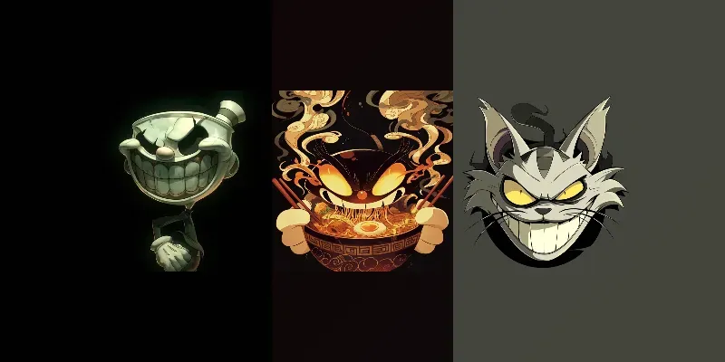 Bad Character Heads Cuphead Style generated by undefined