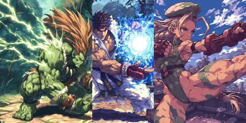 Street Fighter Pixel Art generated by undefined