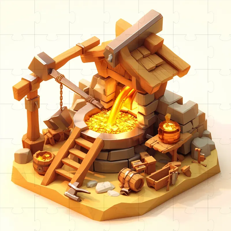 Clash Of Clan Like Build 3D Assets