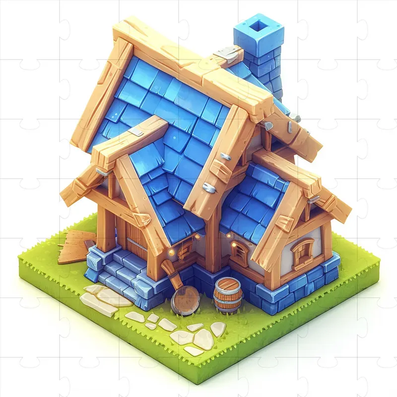 Clash Of Clan Like Build 3D Assets