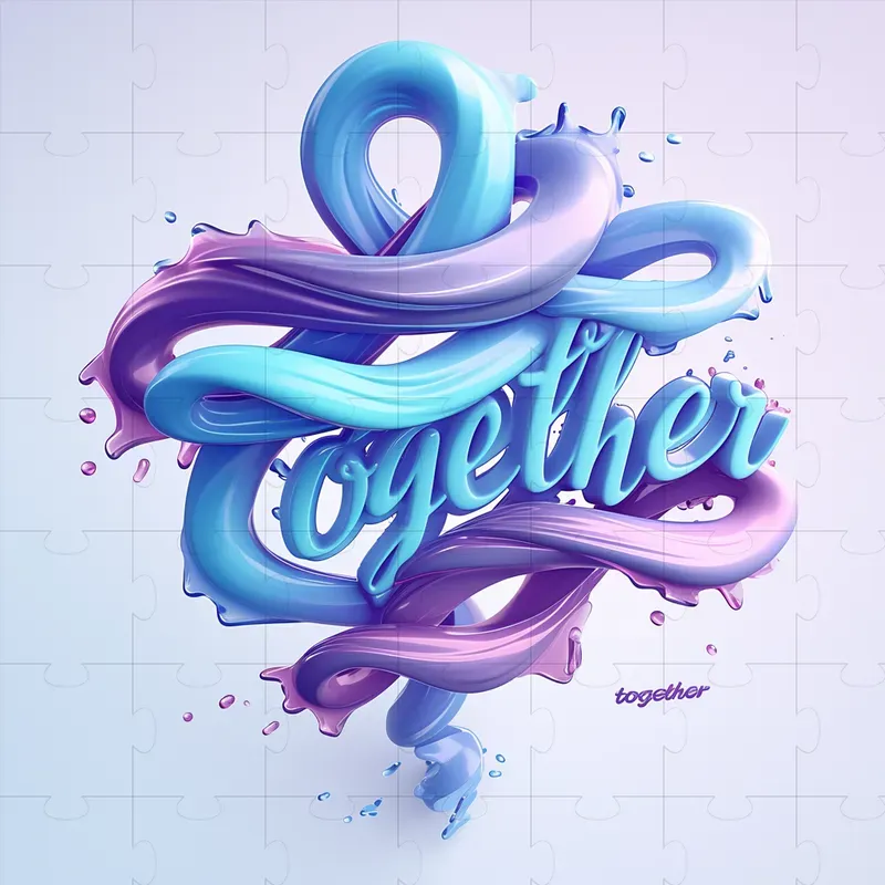 Handpainted 3D Font Designs