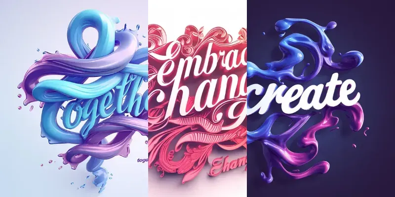 Handpainted 3D Font Designs generated by undefined