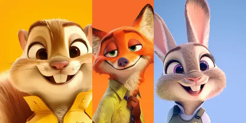 3D Zootopia Portrait Characters generated by undefined