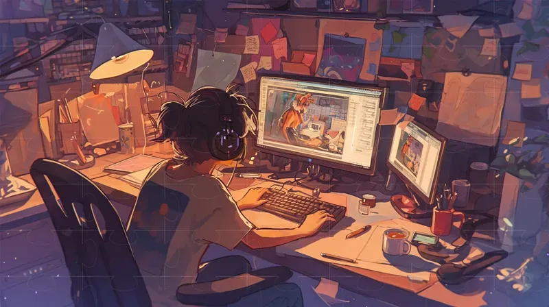 Lofi Animated Gif YouTube Illustrations