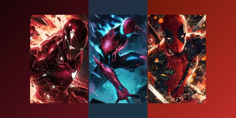 Marvel Comic Action Pose Illustrations generated by undefined