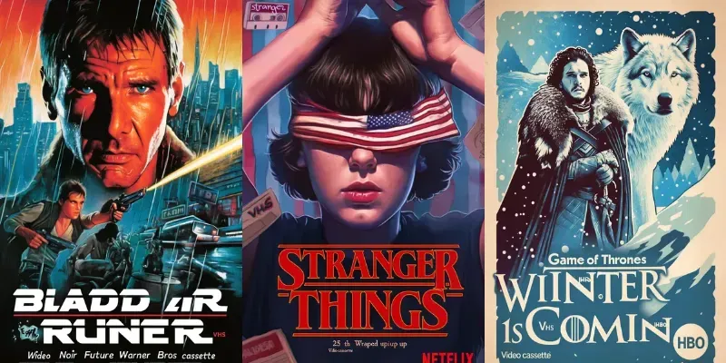 80s VHS Movie Posters generated by undefined