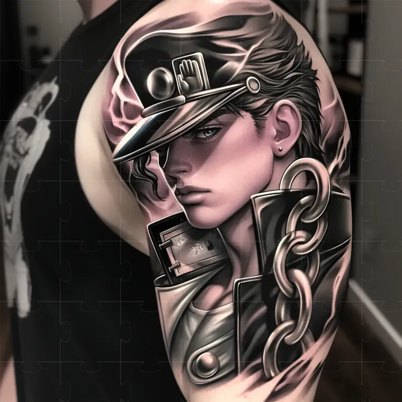 Tattoo Anime Hyper Realistic Style