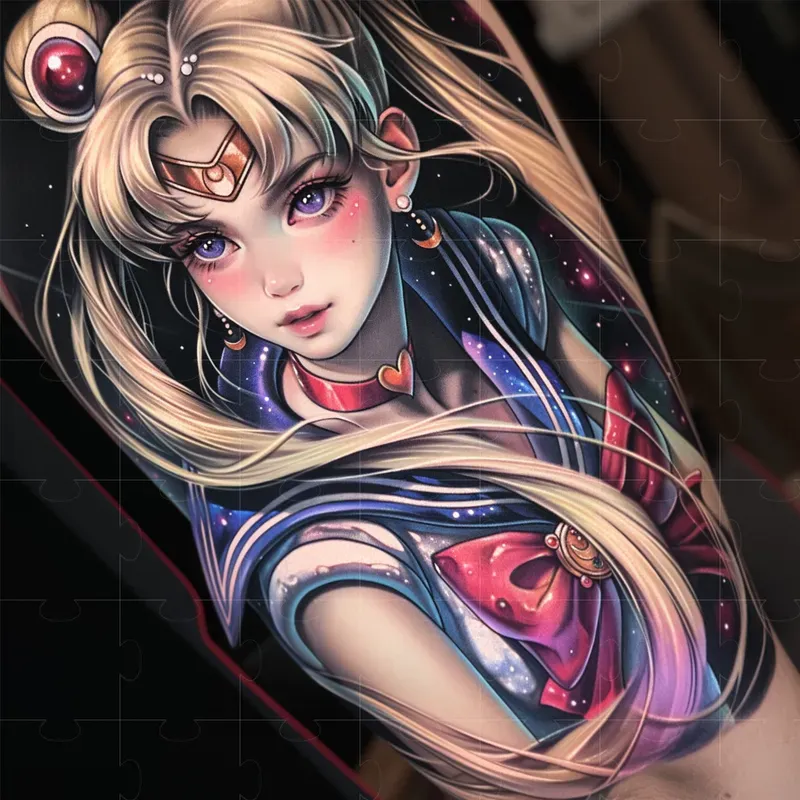 Tattoo Anime Hyper Realistic Style