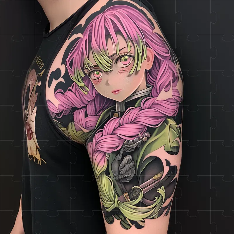 Tattoo Anime Hyper Realistic Style