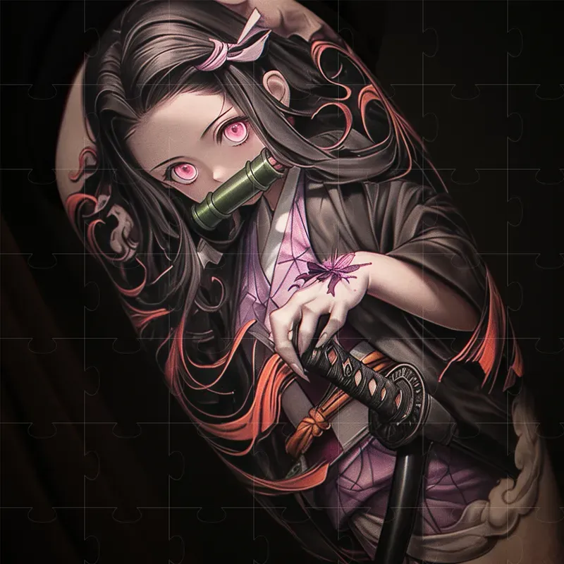 Tattoo Anime Hyper Realistic Style