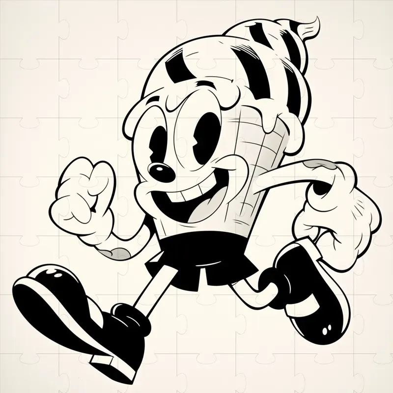 Black And White Rubber Hose Characters