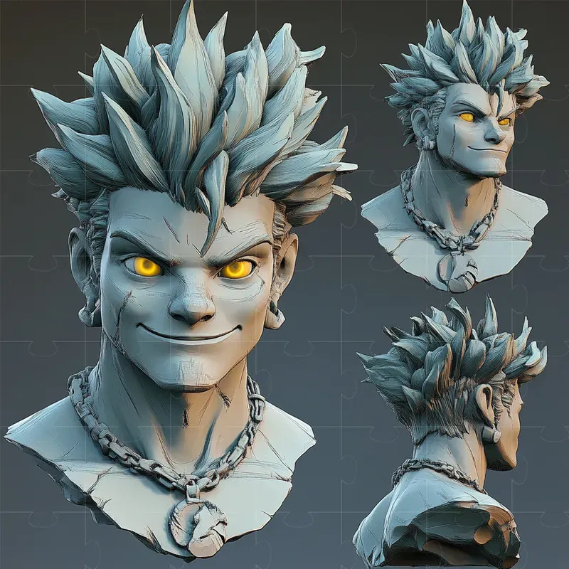 Character Head Concept Art 3D