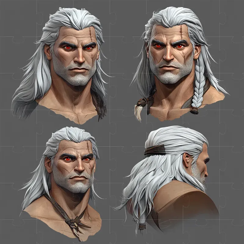 Character Head Concept Art 3D