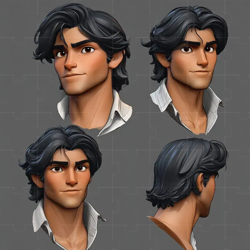Character Head Concept Art 3D