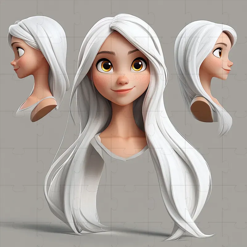 Character Head Concept Art 3D
