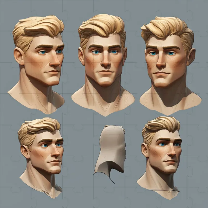 Character Head Concept Art 3D