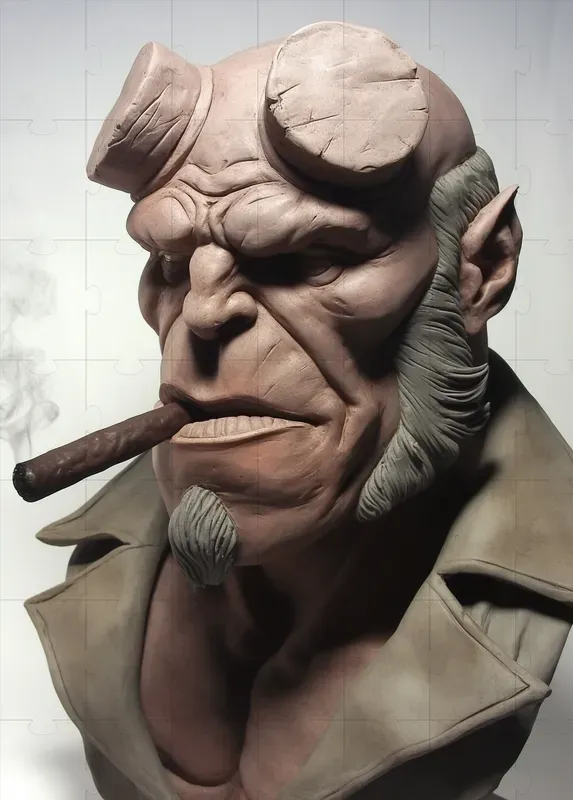 Marvel Head Sculptures Made Of Plasticine