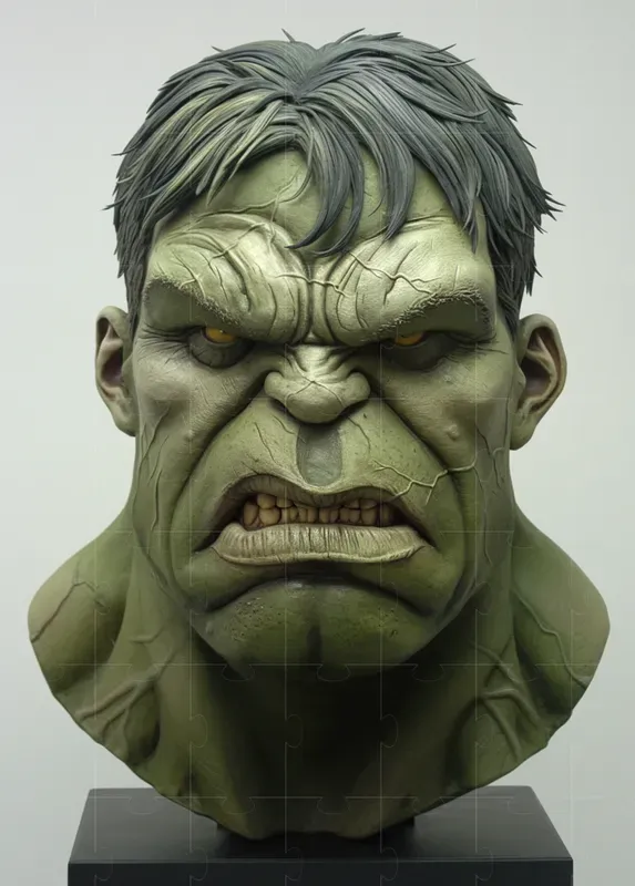 Marvel Head Sculptures Made Of Plasticine