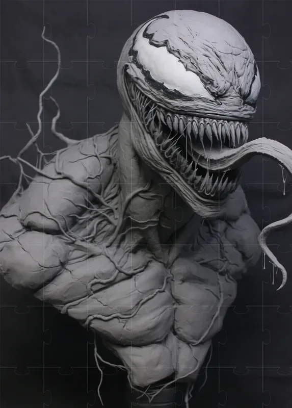 Marvel Head Sculptures Made Of Plasticine