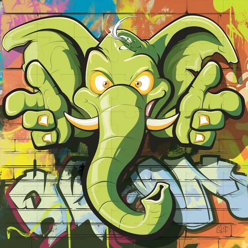 Graffiti Animals 2D Vectors