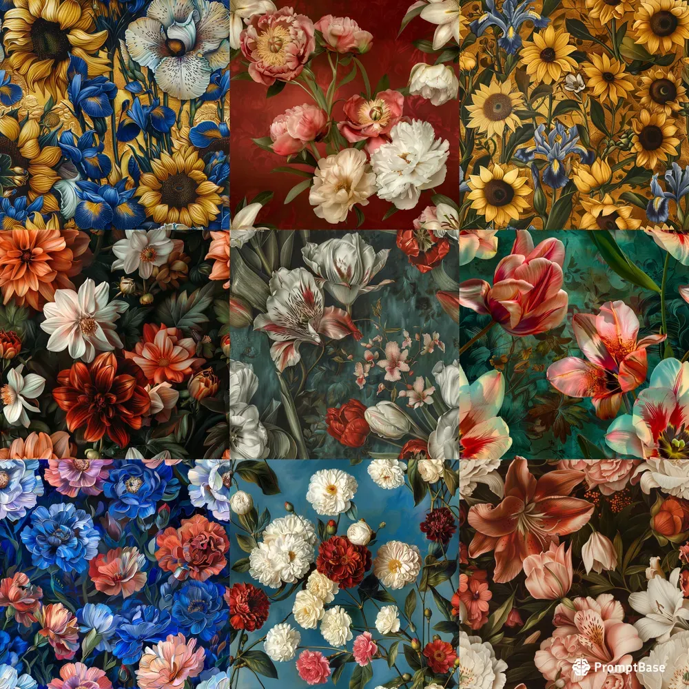 Seamless Exquisite Botanicals
