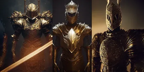 Detailed Knight Armor Design generated by midjourney