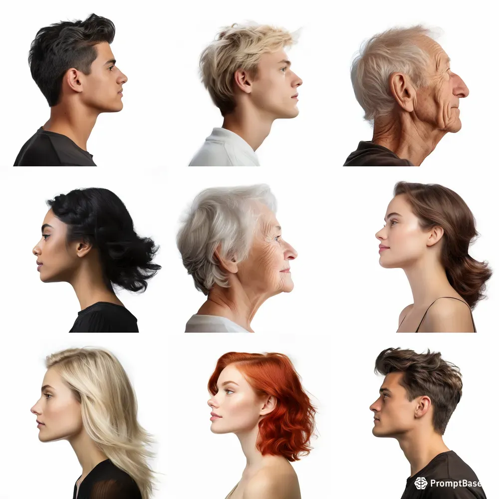Side View Portraits Stock Photos Images