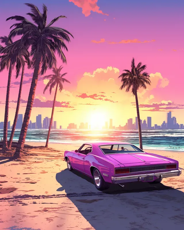 Gta Vice City Illustrations