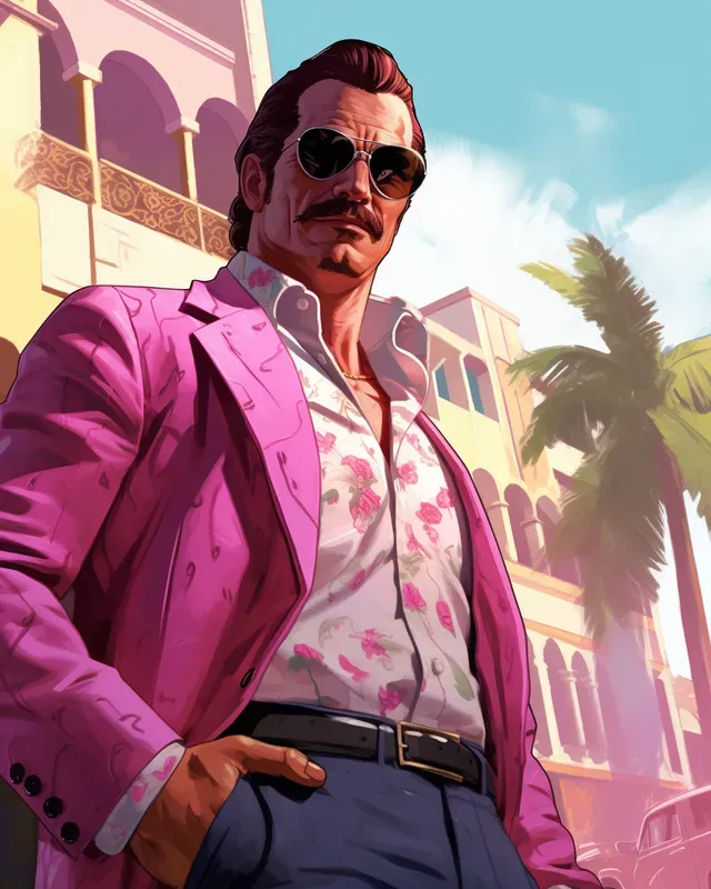 Gta Vice City Illustrations