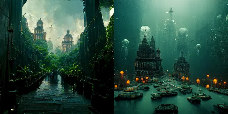 Futuristic Lovecraftian Cities generated by undefined