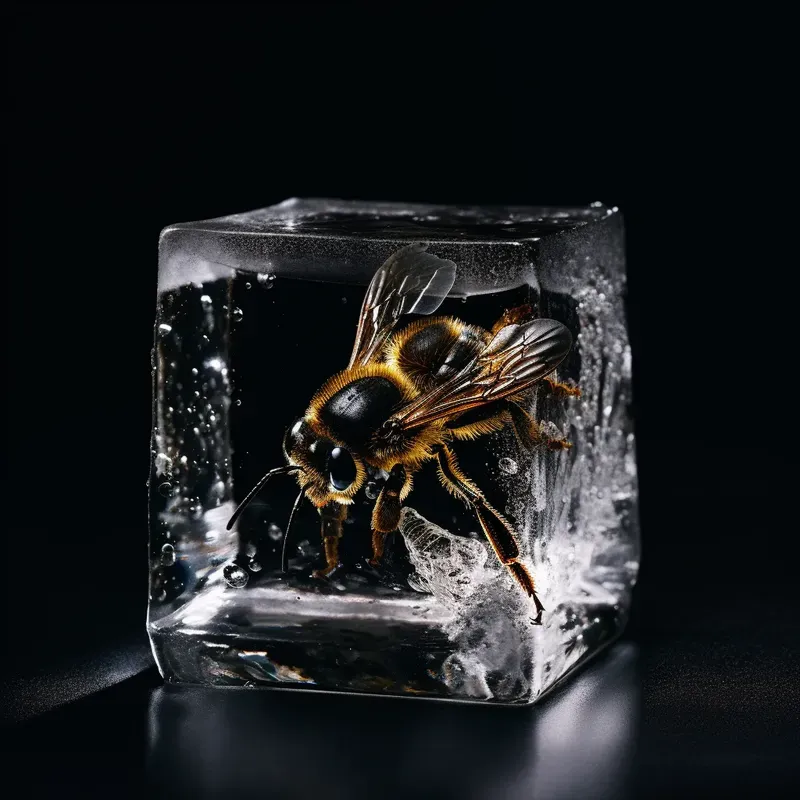 Frozen Objects In Ice Cubes