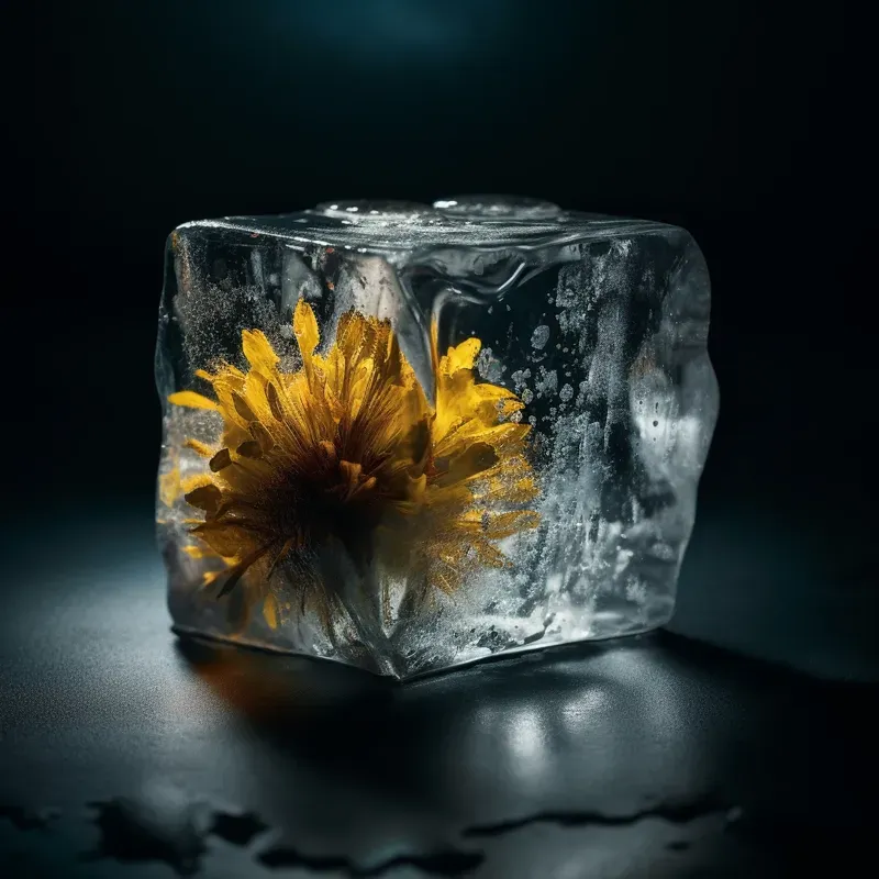 Frozen Objects In Ice Cubes