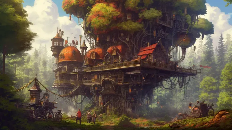 Steampunk Adventure Game Environments