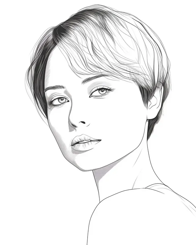 Line Art Vector Portraits